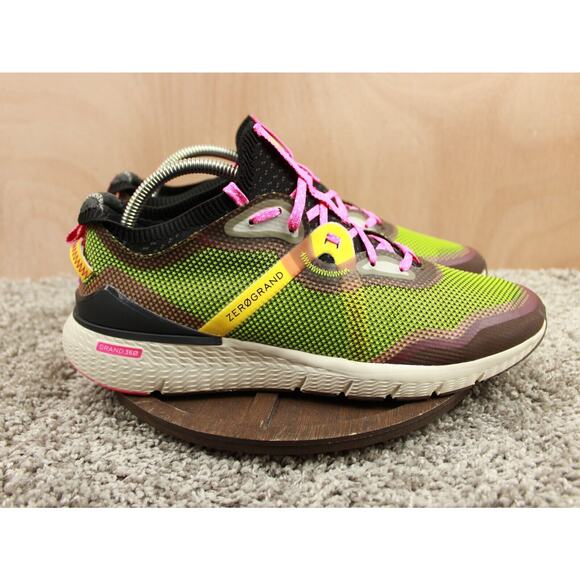 Cole Haan Zerogrand Outpace Womens 10 Green Pink Mesh Running Shoes - Picture 2 of 9